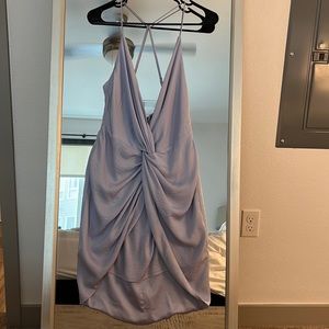 Satin Lavender Mini Dress